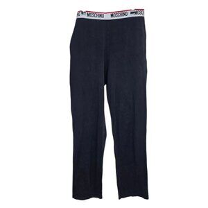 Moschino Men's Sleepwear Pants, Loungewear, Black, Pull On, Elastic Waist, M